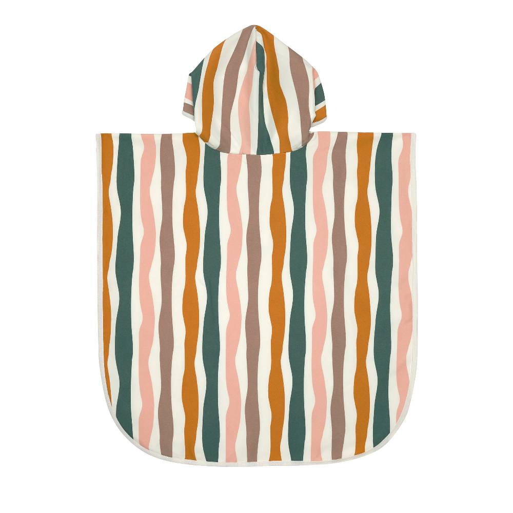 Lässig UV Badeponcho Kinder - Wellen, Rosa Weiß Kauf eins, bekomm eins gratis