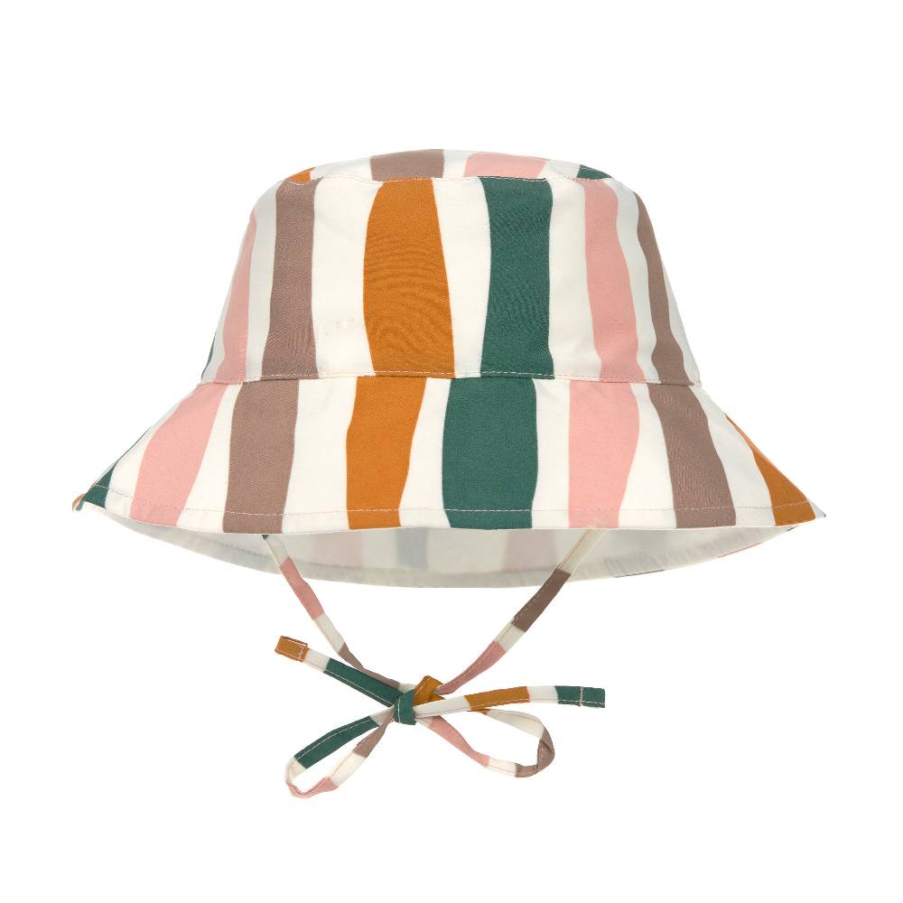 Lässig Sonnenhut Kinder (UV Schutz) - Wellen, Pink Weiß