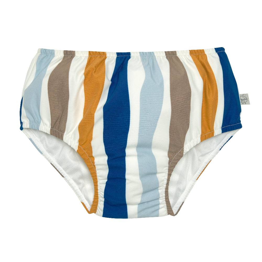Lässig Schwimmwindel Baby - Wellen, Blau Weiß
