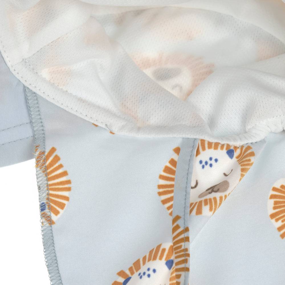 Lässig Sonnenhut Baby (UV Schutz & Nackenschutz) - Löwe, Hellblau Bis zu 50% Rabatt