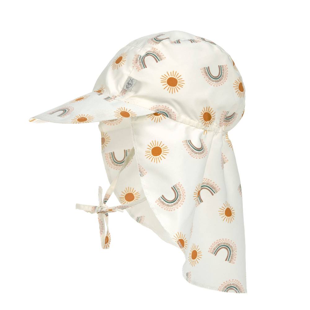 Lässig Sonnenhut Baby (UV Schutz & Nackenschutz) - Regenbogen, Weiß