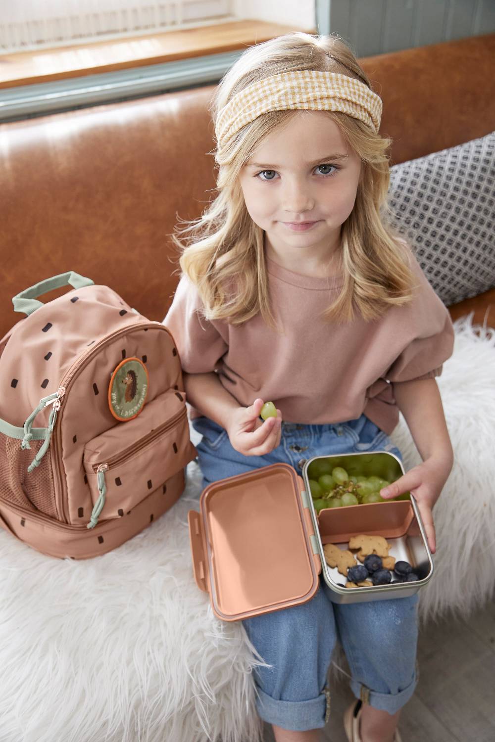 Lässig Brotdose Kinder - Edelstahl Lunchbox, Happy Prints Karamell 50% Rabatt für begrenzte Zeit