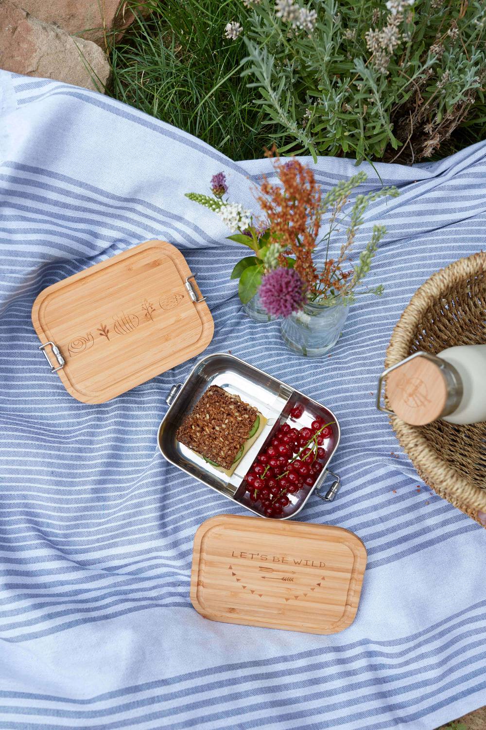 Lässig Kinder Brotdose Edelstahl - Lunchbox, Garden Explorer Schlussverkauf