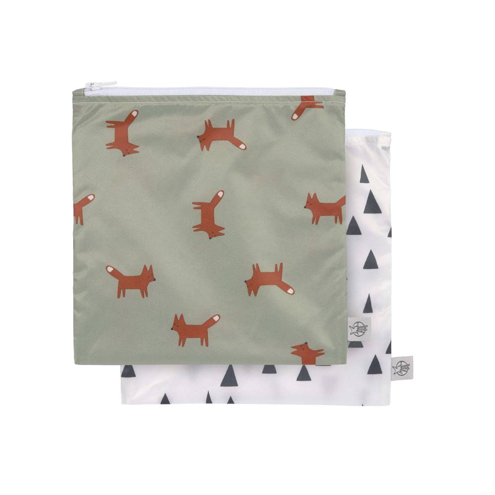Lässig Frühstücksbeutel (2 Stk) - Snack Bag, Little Forest Fuchs Fabrikverkauf