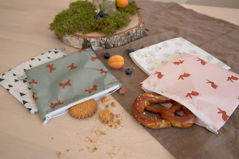 Lässig Frühstücksbeutel (2 Stk) - Snack Bag, Little Forest Fuchs Fabrikverkauf
