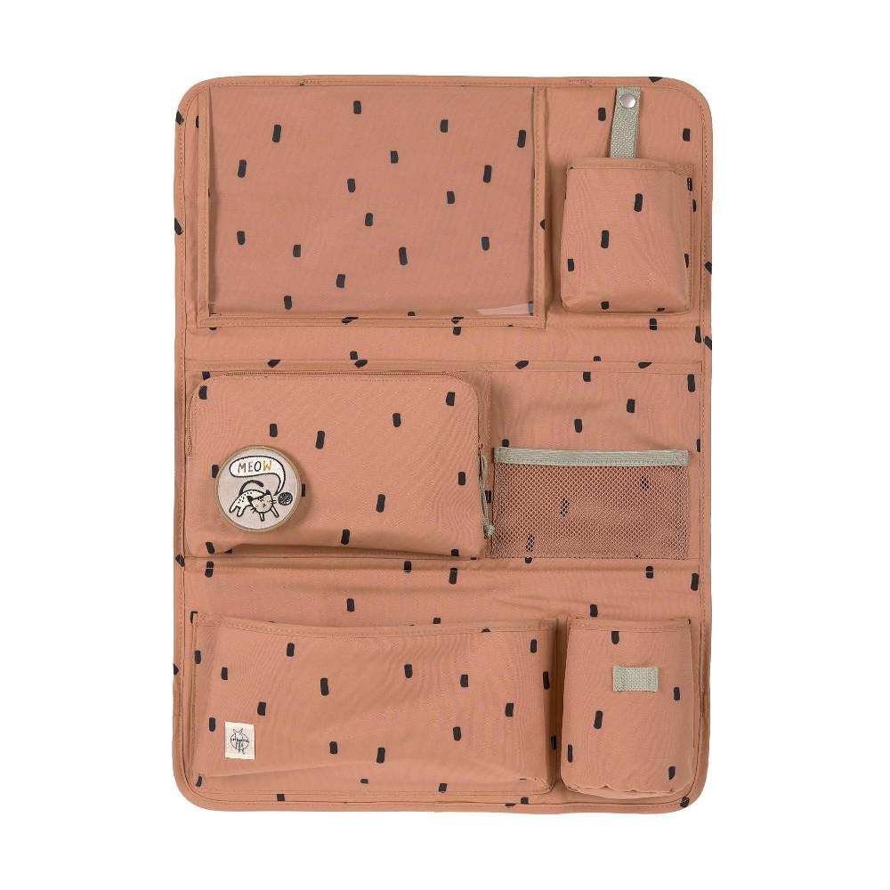 Lässig Auto Organizer Kinder - Happy Prints, Karamell