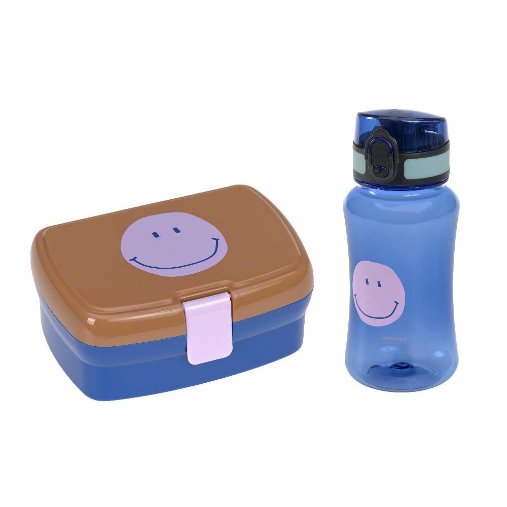 Lässig Brotdose & Trinkflasche Set - Lunch Set, Little Gang, Smile Karamell