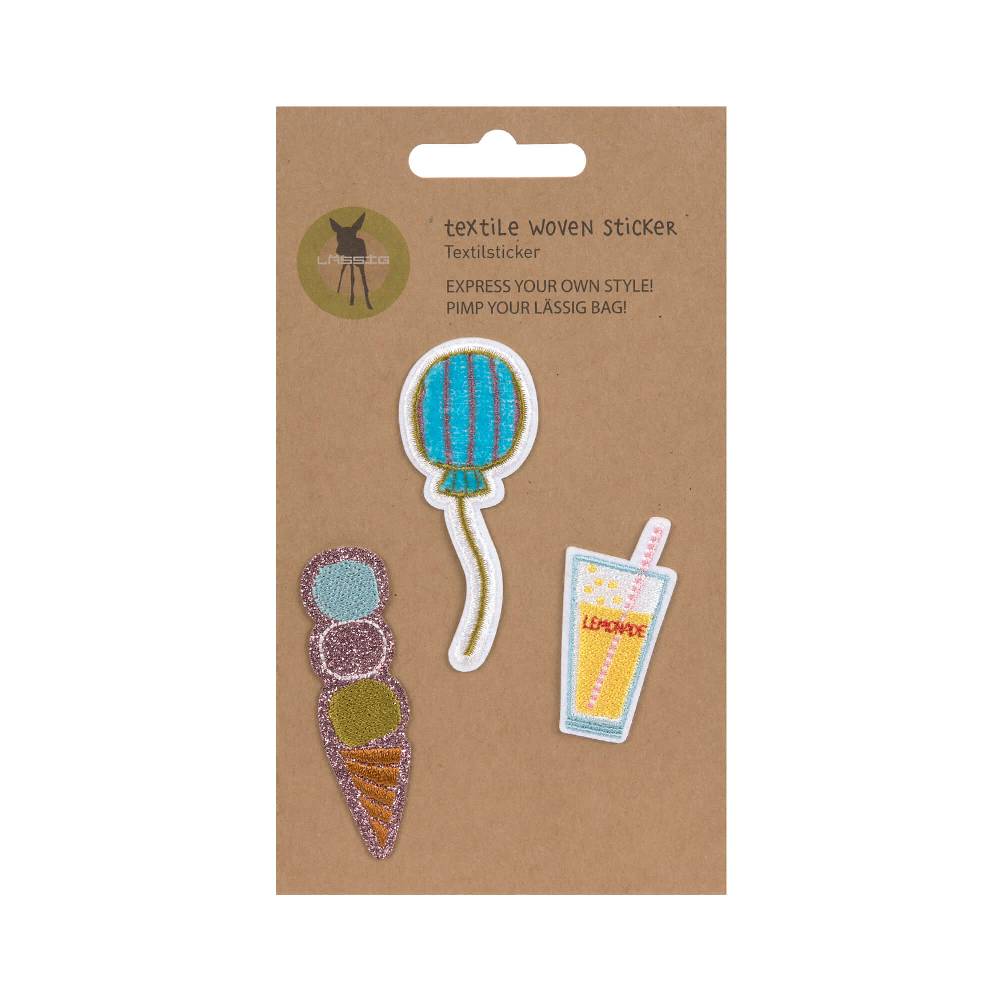 Lässig Textil-Sticker (3 Stk) - Schul Set Unique, Sunny Cyber Monday