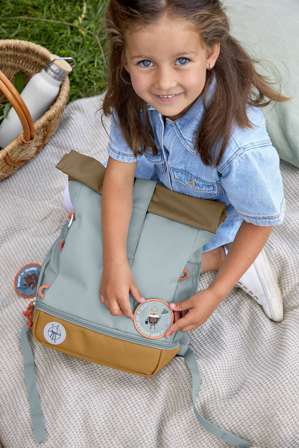 Lässig Kindergartenrucksack Rolltop - Nature, Hellblau Muttertagsangebot