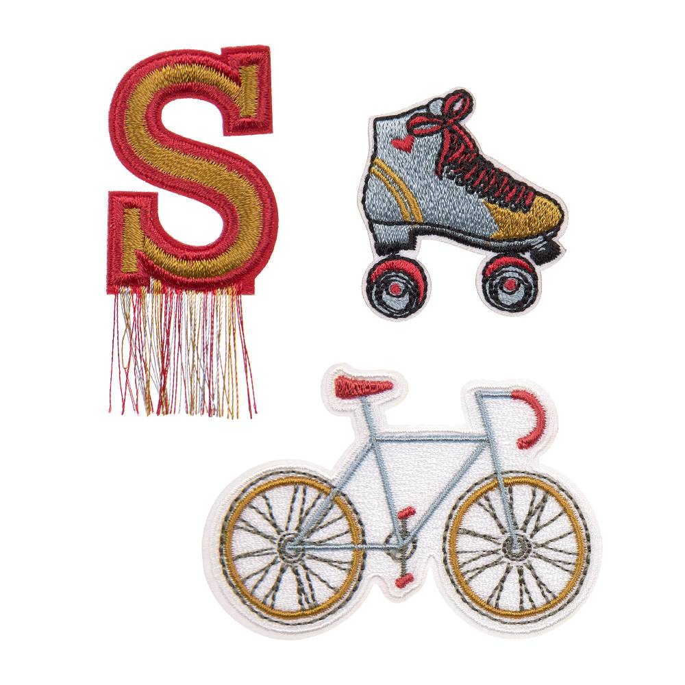 Lässig Textil-Sticker (3 Stk) - Schul Set Unique, Fahrrad