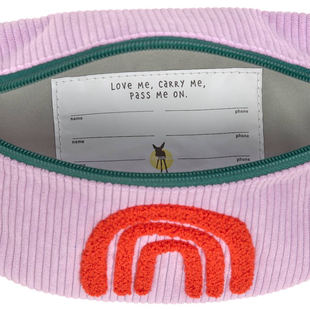 Lässig Bauchtasche Kinder Cord - Little Gang, Regenbogen, Lila Blitzangebot