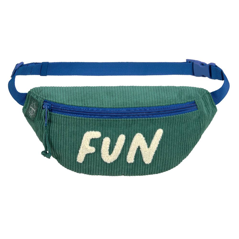 Lässig Bauchtasche Kinder Cord - Little Gang, Fun, Grün