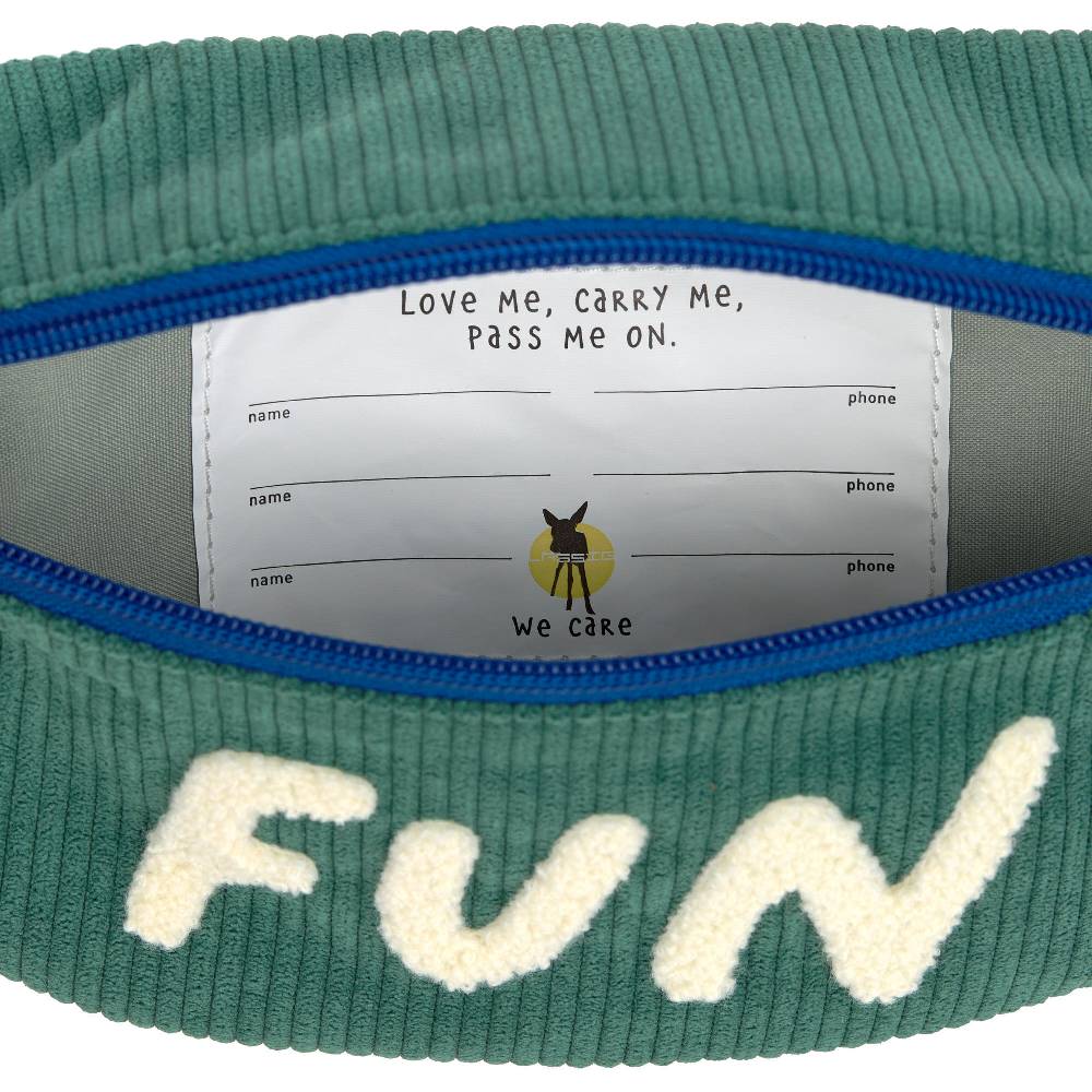 Lässig Bauchtasche Kinder Cord - Little Gang, Fun, Grün Große Rabatte
