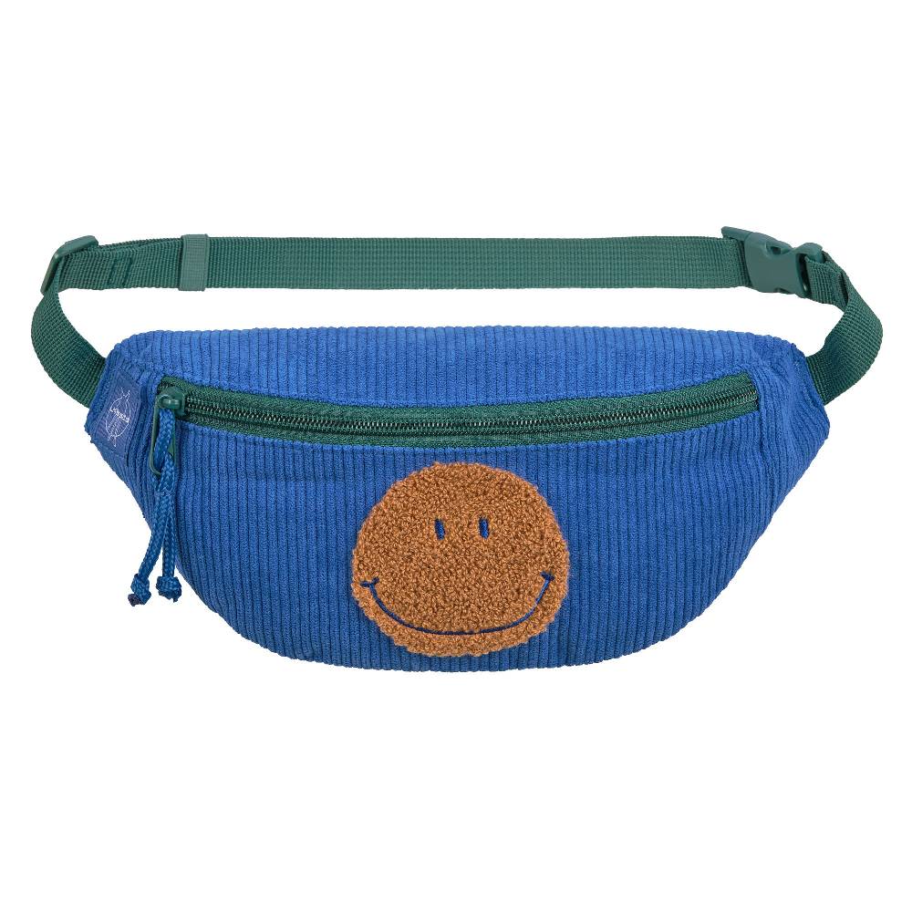 Lässig Bauchtasche Kinder Cord - Little Gang, Smile, Blau Bestseller