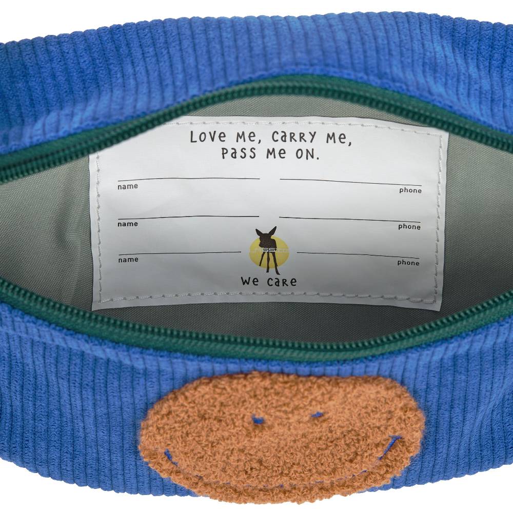 Lässig Bauchtasche Kinder Cord - Little Gang, Smile, Blau Bestseller