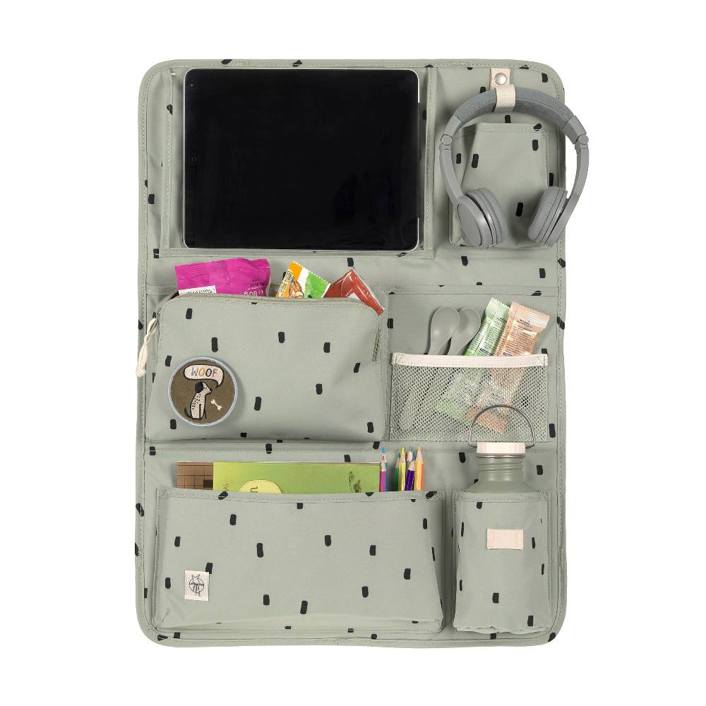 Lässig Auto Organizer Kinder - Happy Prints, Oliv Kauf eins, bekomm eins gratis