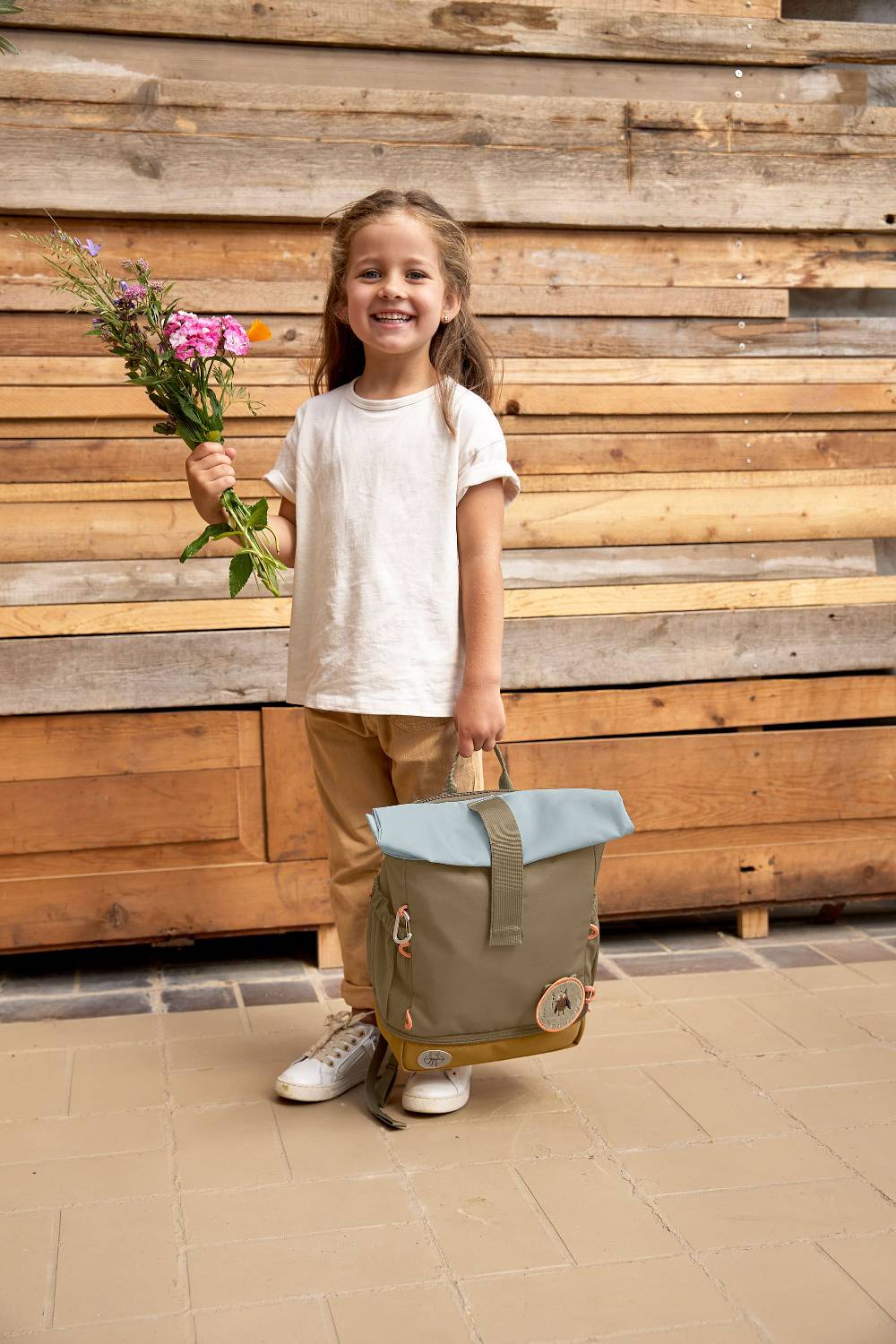 Lässig Kindergartenrucksack Rolltop - Nature, Oliv Sonderangebote