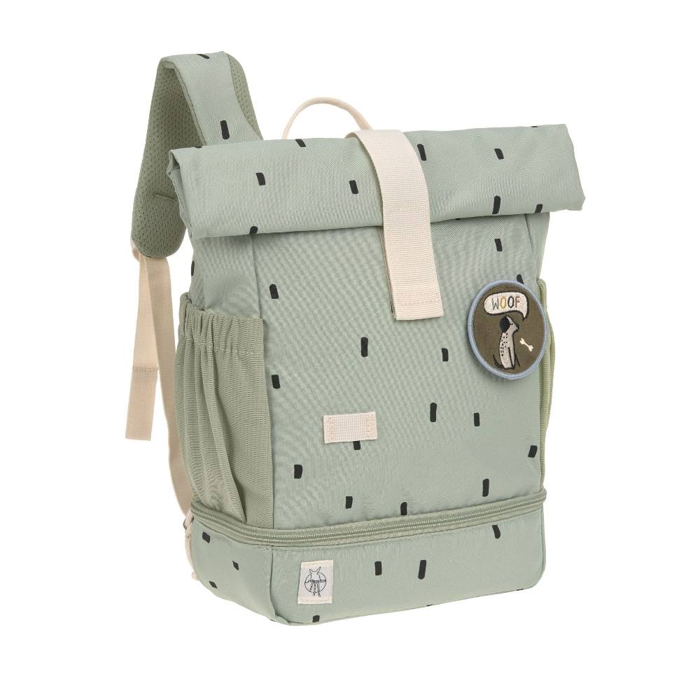 Lässig Kindergartenrucksack Rolltop - Happy Prints, Oliv