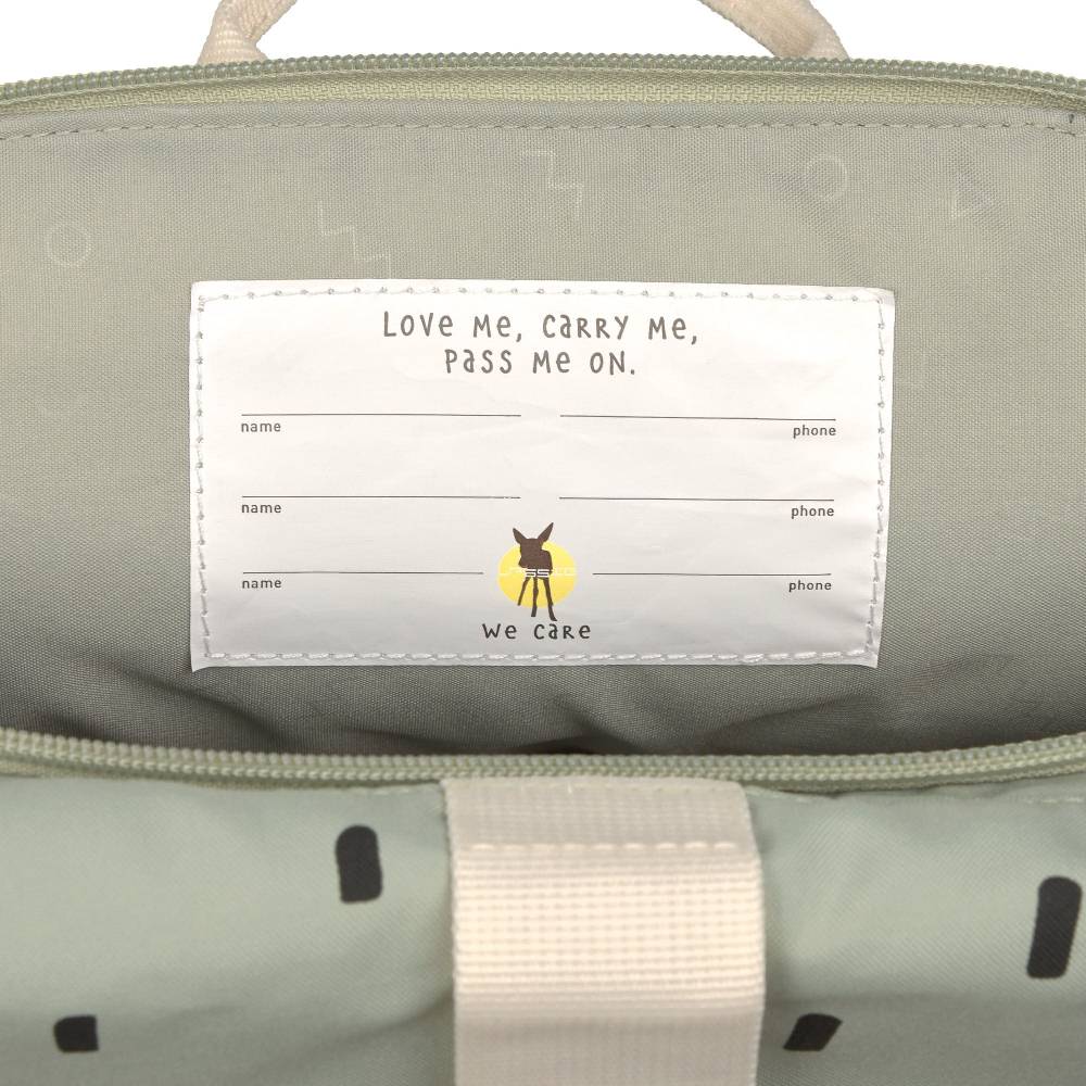 Lässig Kindergartenrucksack Rolltop - Happy Prints, Oliv Zeitbegrenzte Promotion
