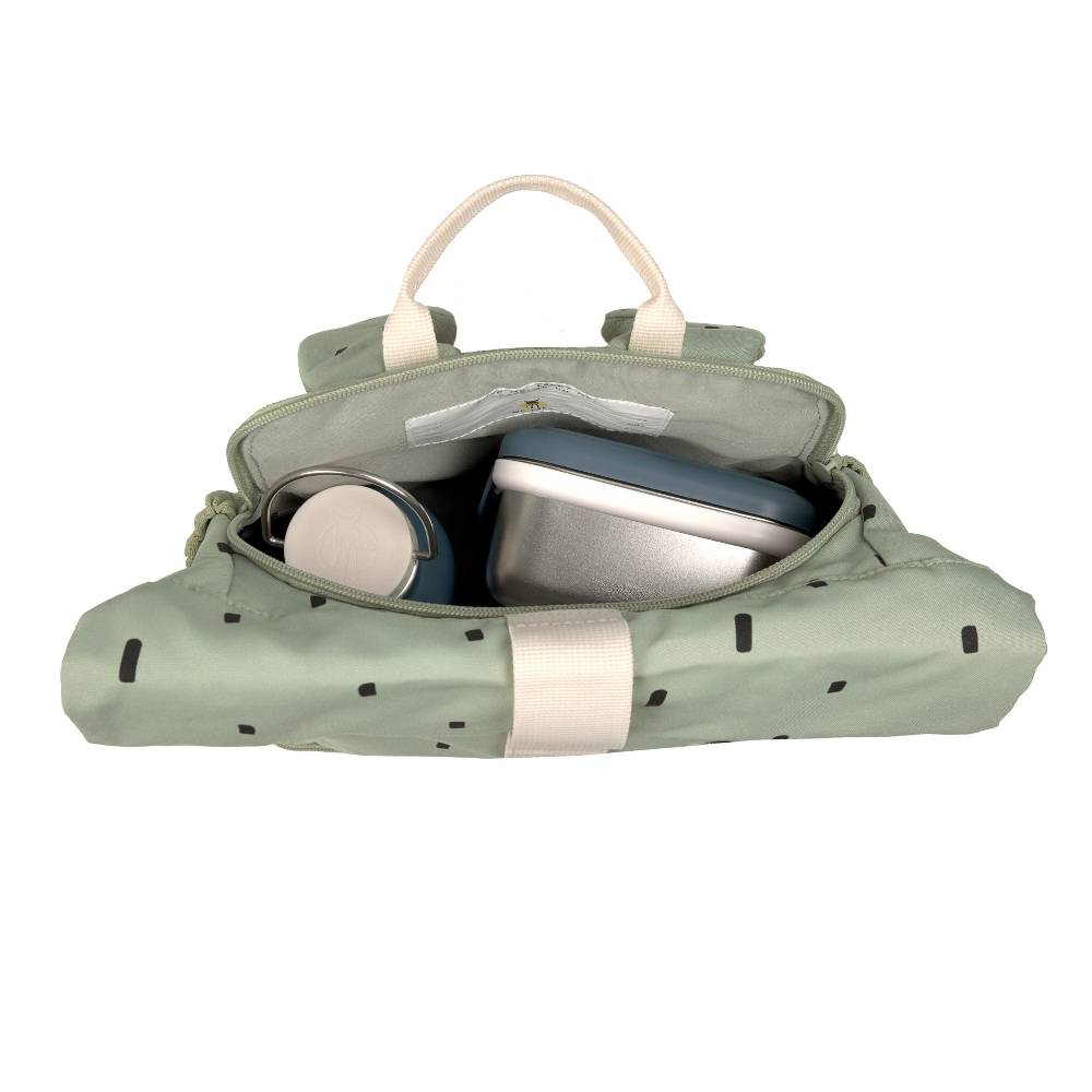 Lässig Kindergartenrucksack Rolltop - Happy Prints, Oliv Zeitbegrenzte Promotion