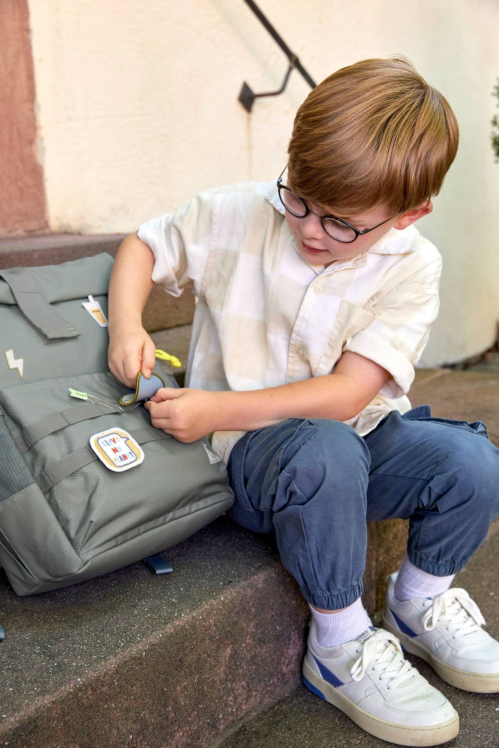 Lässig Kinderrucksack Rolltop, Grün Kostenloser Versand international