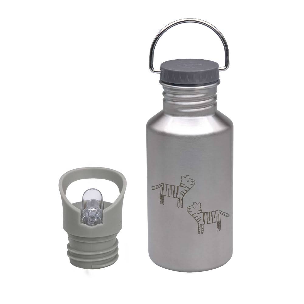Lässig Trinkflasche Kinder - Edelstahl, Safari Tiger