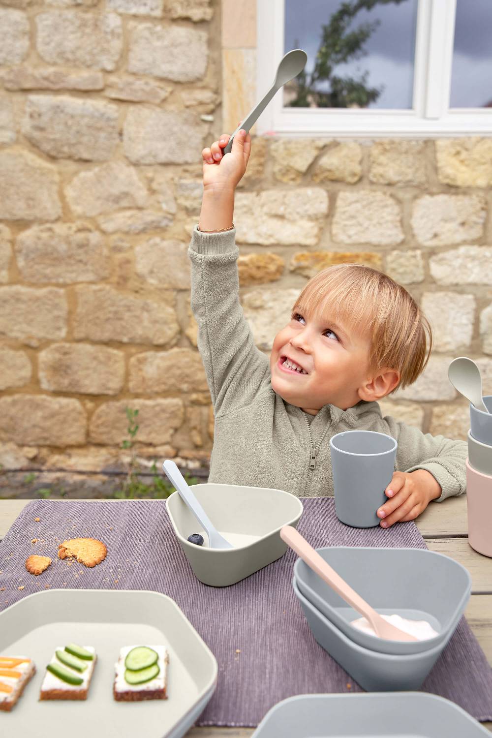 Lässig Kinderlöffel Set (4 Stk) - Geo, Rosa Angebote