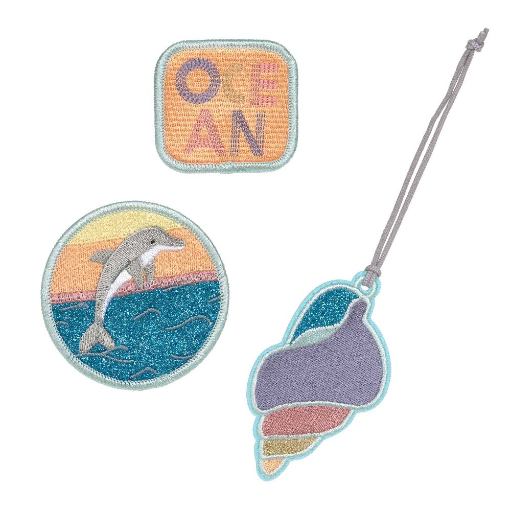 Lässig Anhänger & Patches - Schul Set Unique, Dolphin (Ocean Edition)