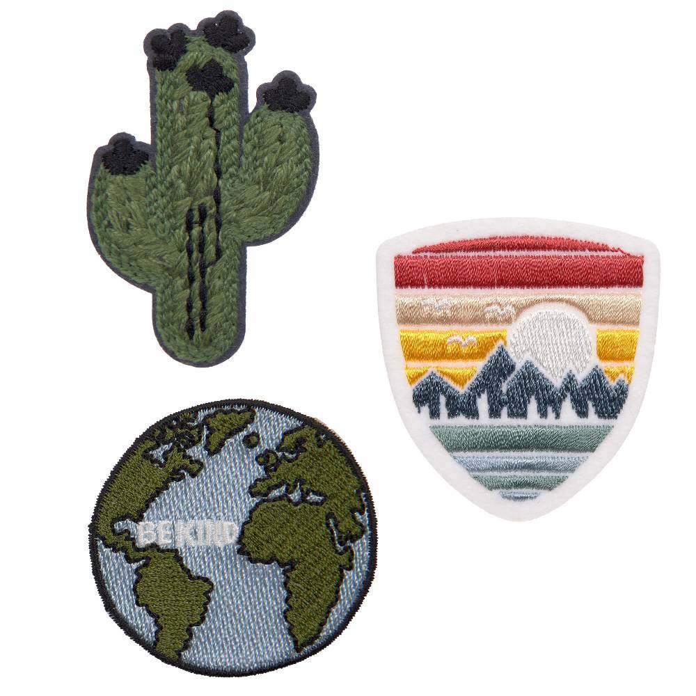 Lässig Textil-Sticker (3 Stk) - Schul Set Unique, Weltweit