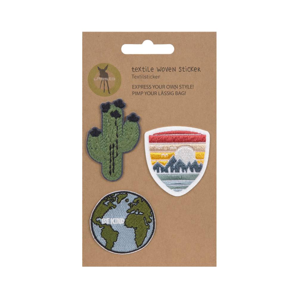 Lässig Textil-Sticker (3 Stk) - Schul Set Unique, Weltweit Blitzverkäufe