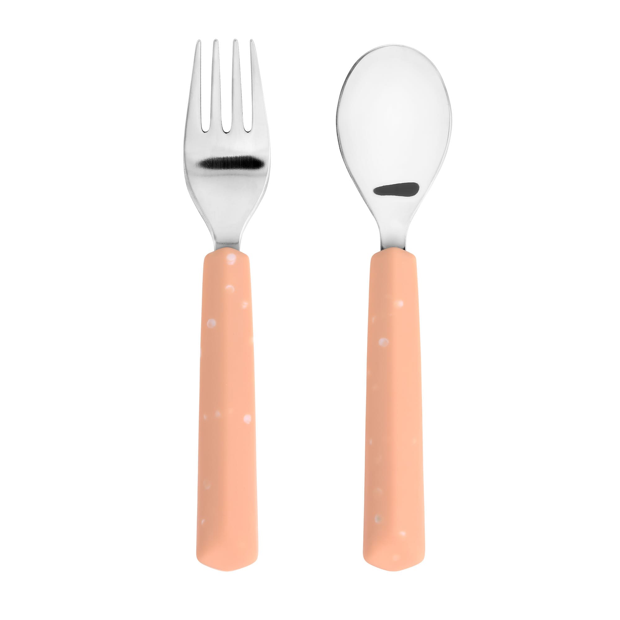 Lässig Kinderbesteck Set (Gabel, Löffel), Apricot