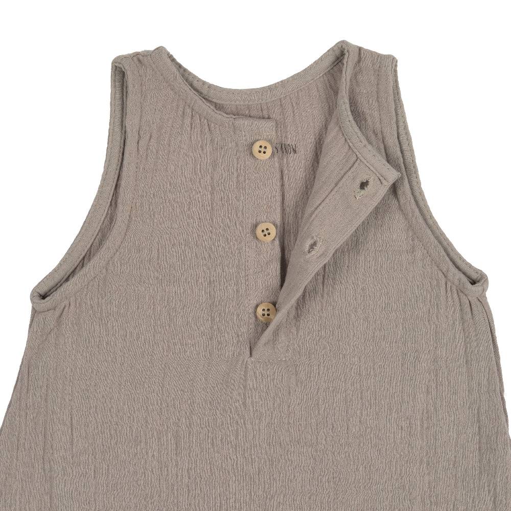 Lässig Baby Jumpsuit - Bio Baumwolle, Taupe, Grau Online Shopping