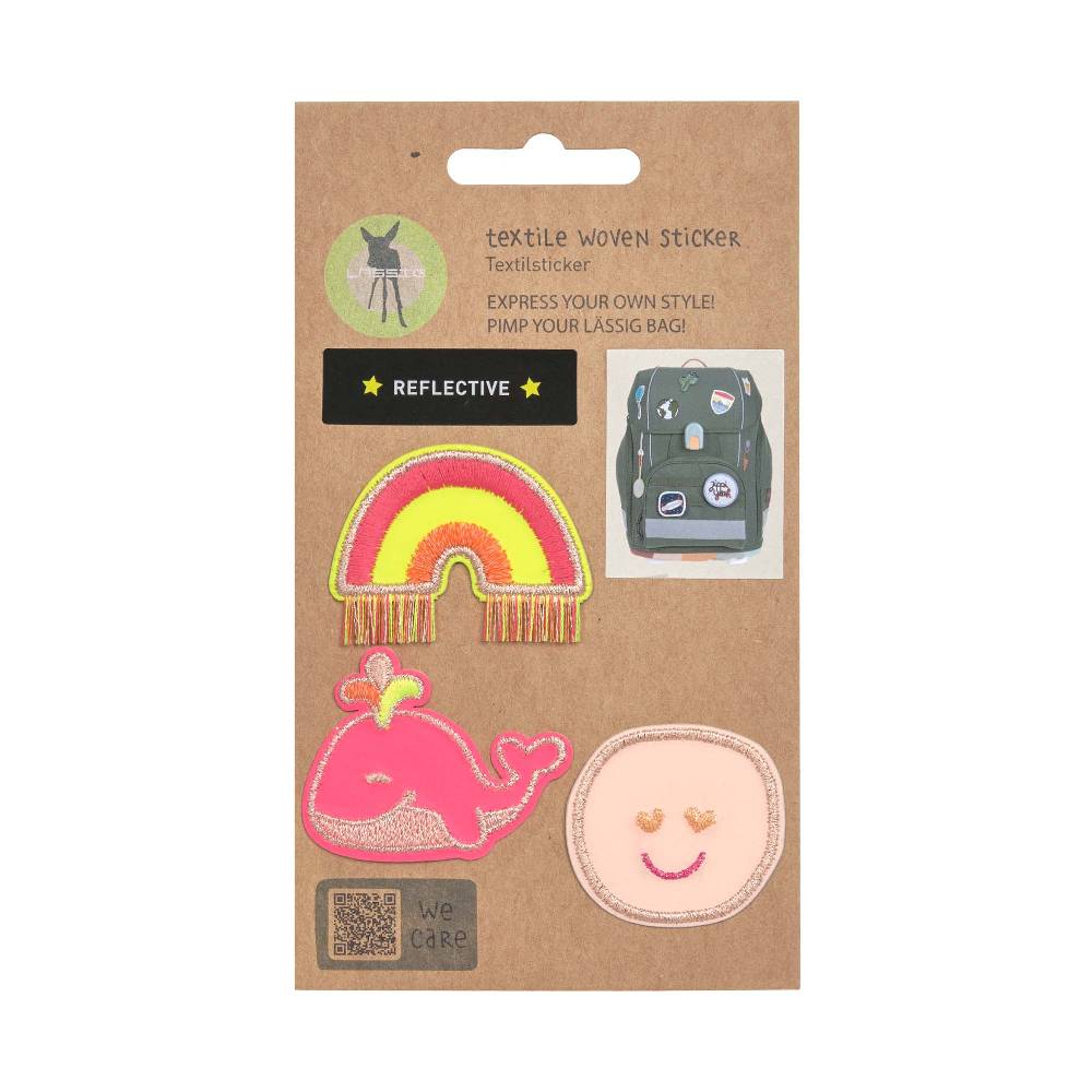 Lässig Textil-Sticker (3 Stk), Wal Pink Cyber Monday