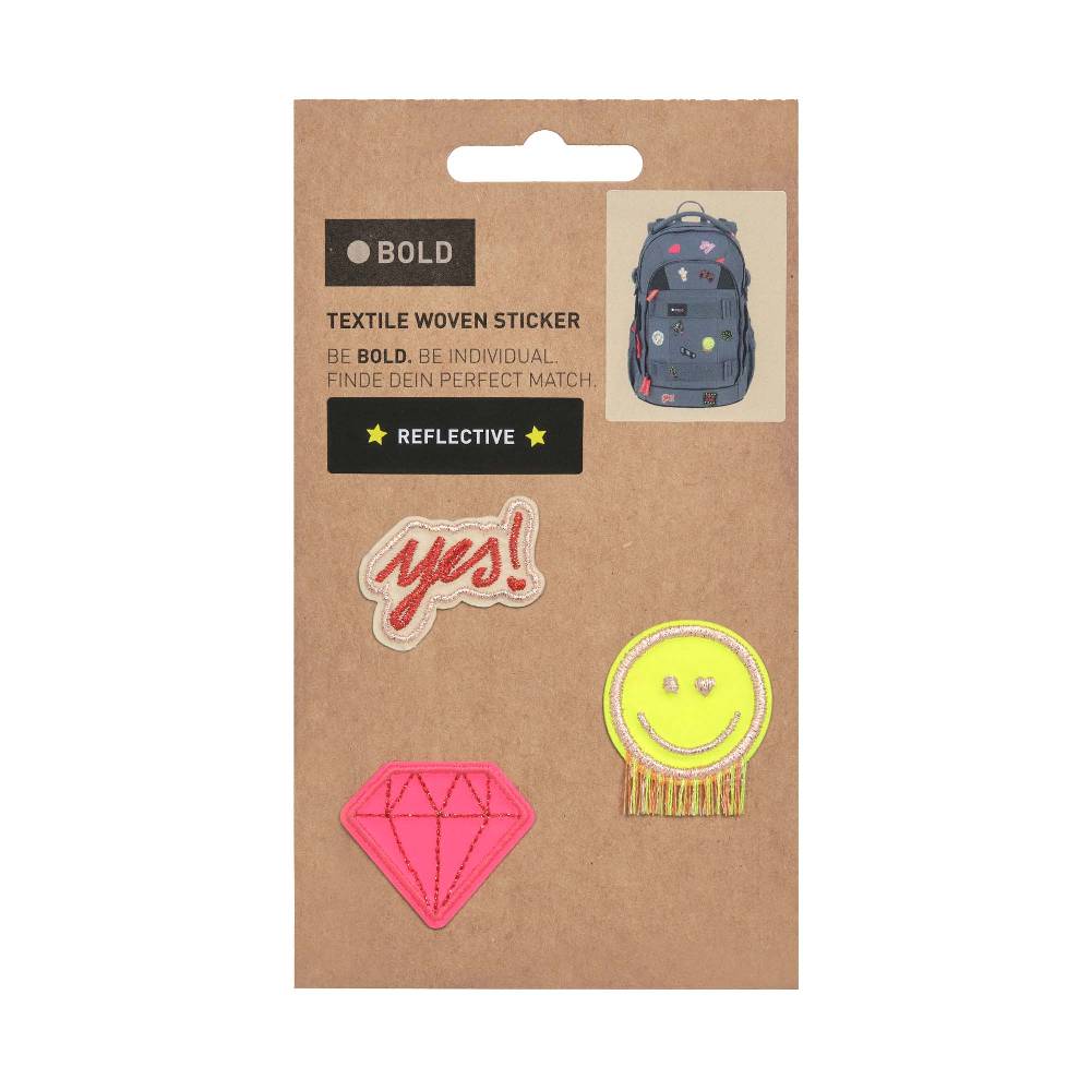 Lässig Textil-Sticker (3 Stk) - BOLD Match, Diamant Valentinstagsangebot