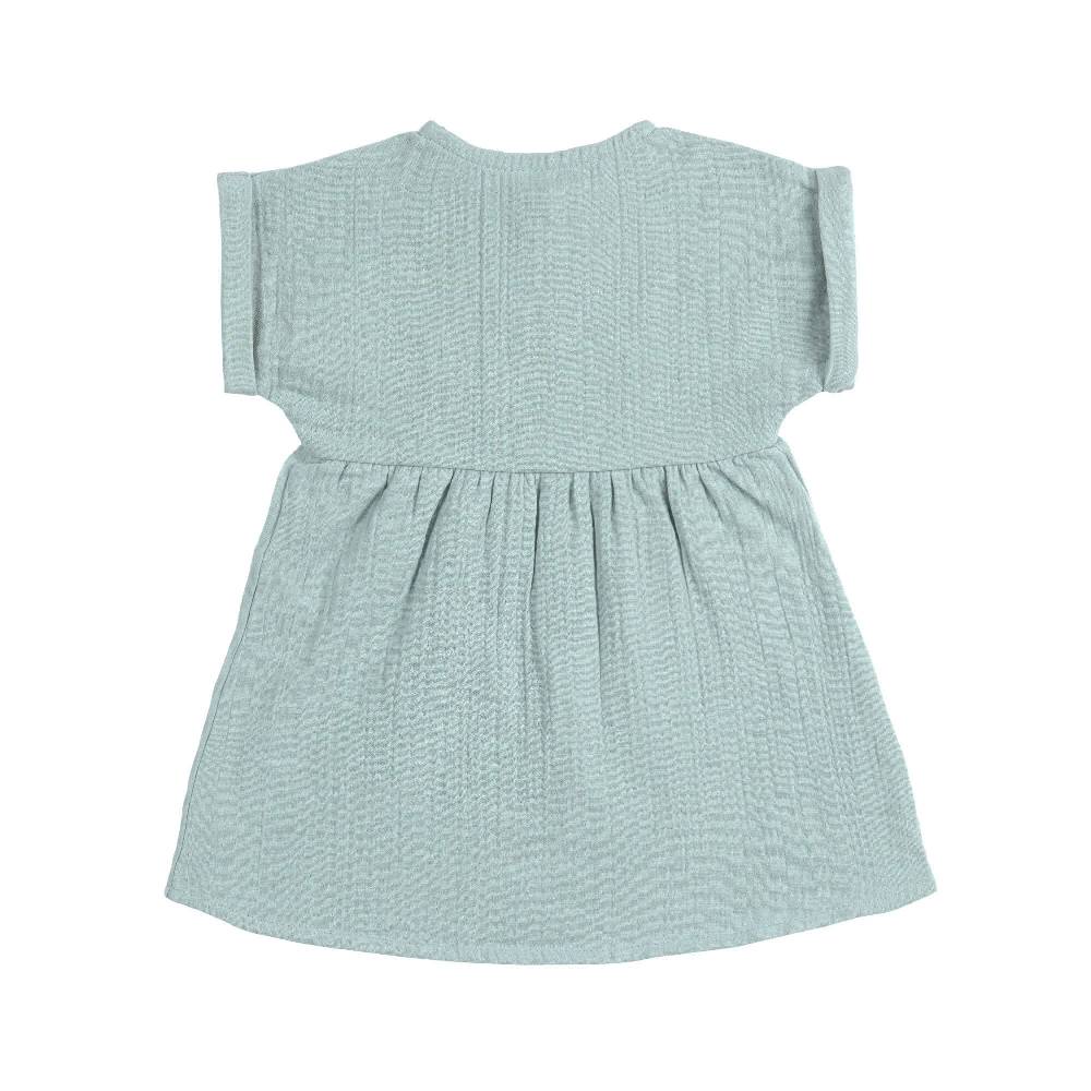 Lässig Musselin Kinderkleid - Bio Baumwolle, Silbergrau Bestseller