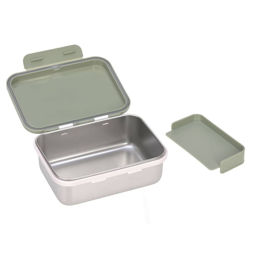 Lässig Brotdose Kinder - Edelstahl Lunchbox, Happy Prints Oliv Saisonale Angebote