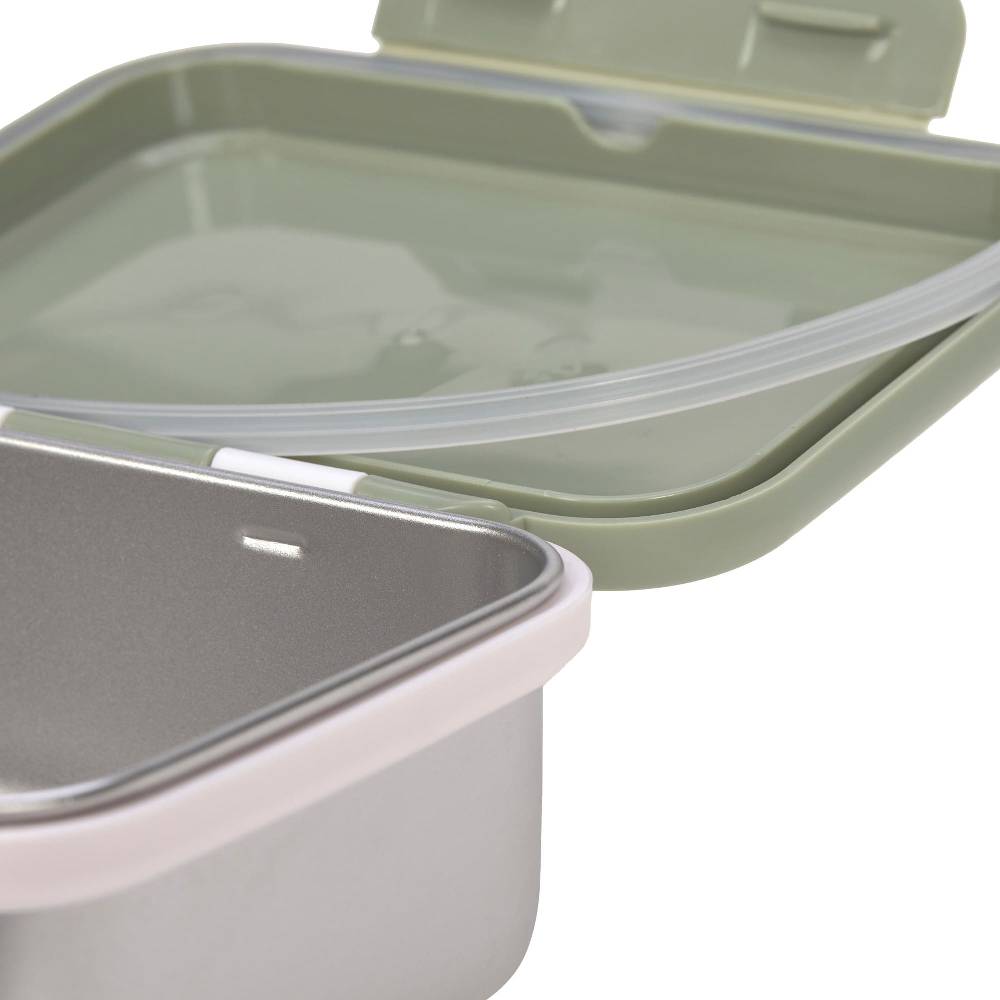 Lässig Brotdose Kinder - Edelstahl Lunchbox, Happy Prints Oliv Saisonale Angebote
