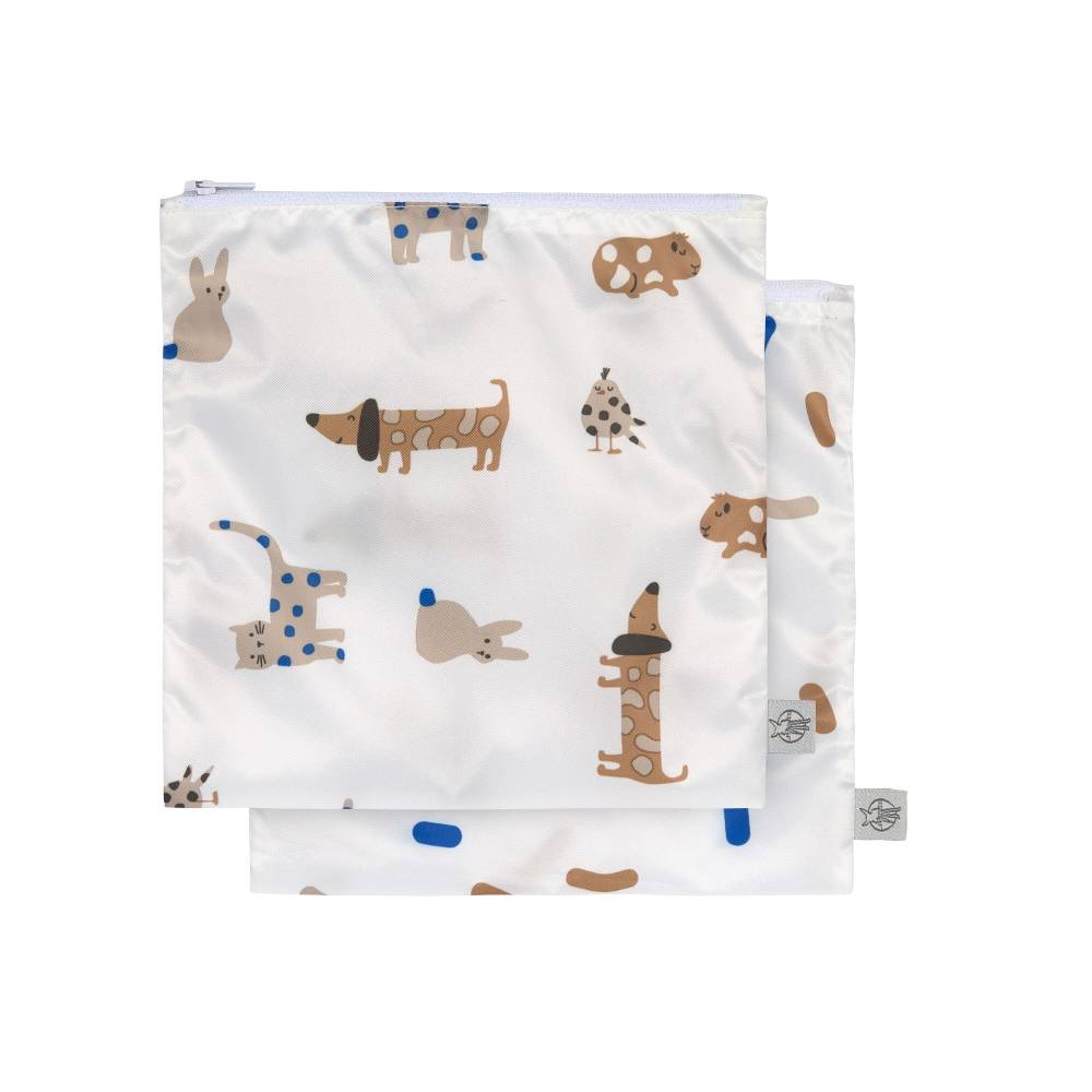 Lässig Frühstücksbeutel (2 Stk) - Snack Bag, Little Mateys Royal Blau