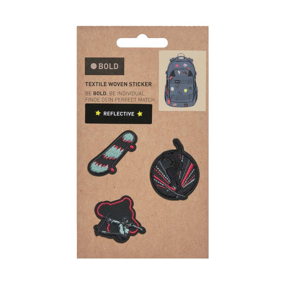 Lässig Textil-Sticker (3 Stk) - BOLD Match, Skater Letzte 2 Tage