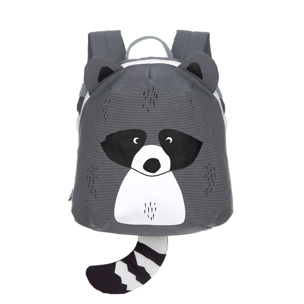 Lässig Kindergartenrucksack Tiny - Waschbär, Grau