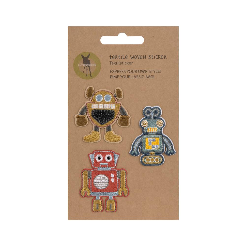 Lässig Textil-Sticker (3 Stk) - Schul Set Unique, Roboter Bis zu 60% Rabatt