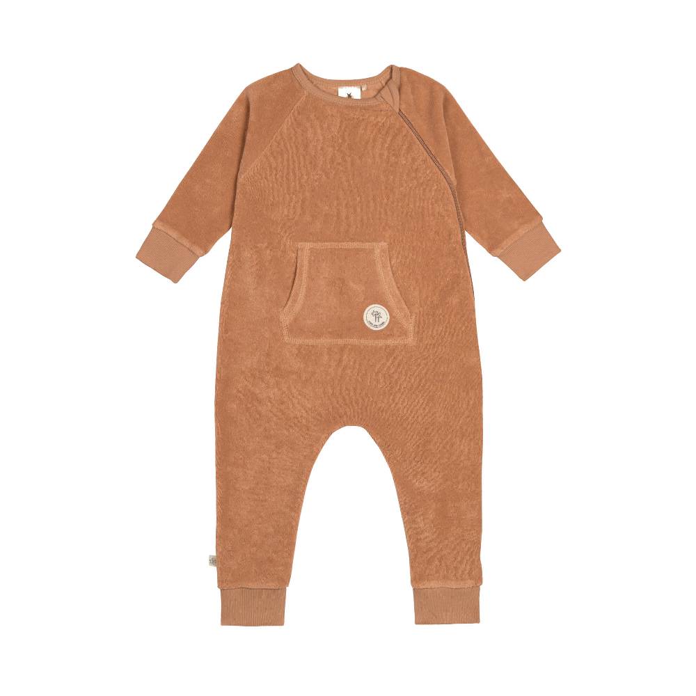 Lässig Frottee Overall Kinder, Karamell