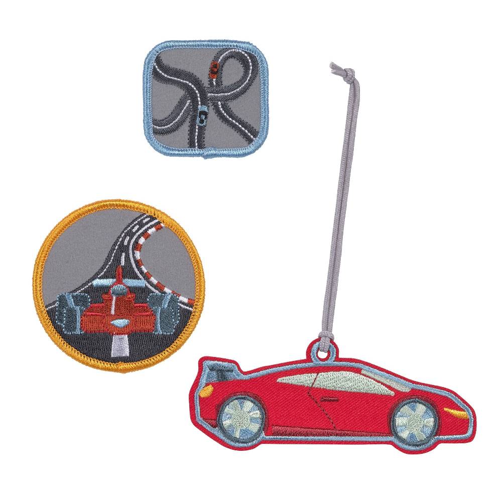 Lässig Anhänger & Patches - Schul Set Unique, Racecar Begrenzt auf 3 Tage