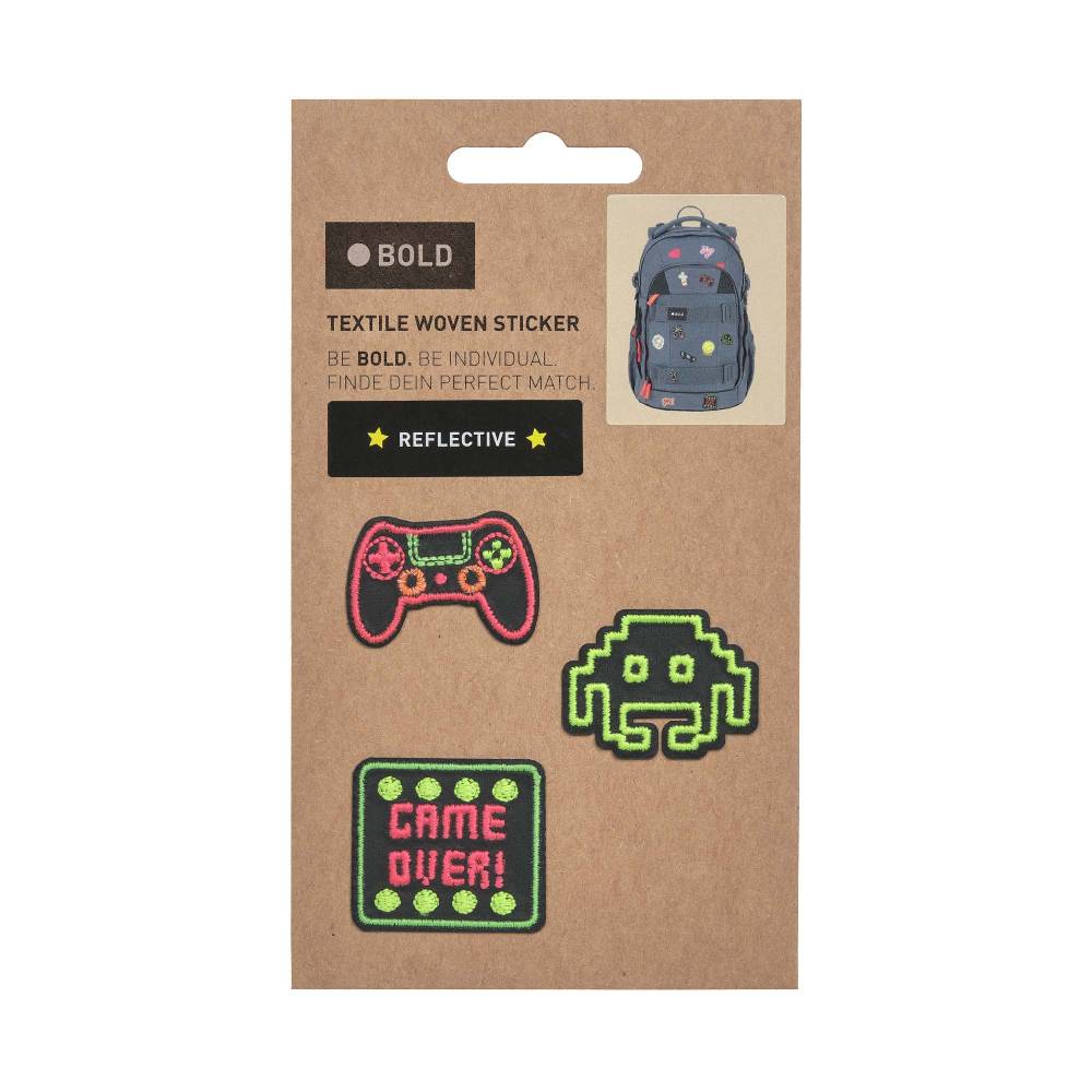 Lässig Textil-Sticker (3 Stk) - BOLD Match, Gaming Schlussverkauf