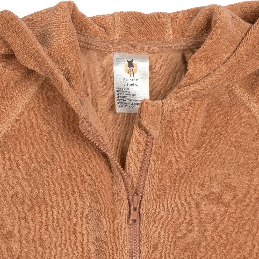 Lässig Frottee Jacke Kinder, Karamell Fabrikverkauf