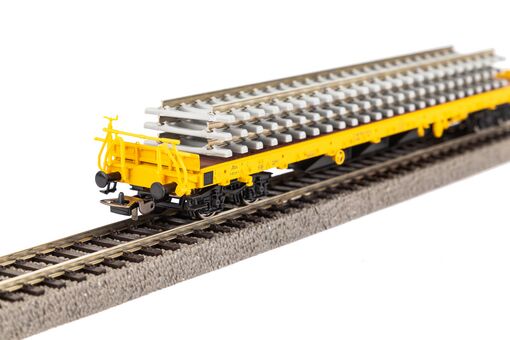 Piko Flachwagen Rs Bauzug VI beladen mit Betonschwellenstapel Artikelnummer: 24501 Osterangebot