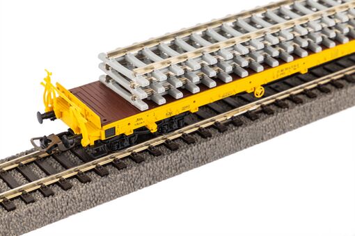 Piko Flachwagen Rs Bauzug VI beladen mit Betonschwellenstapel Artikelnummer: 24501 Osterangebot