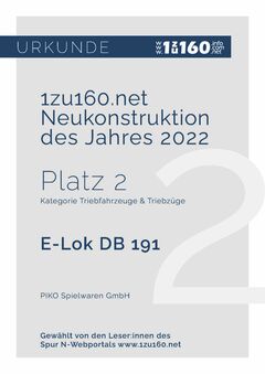 Piko N E-Lok BR 191 DB IV Artikelnummer: 40540 Exklusive Angebote