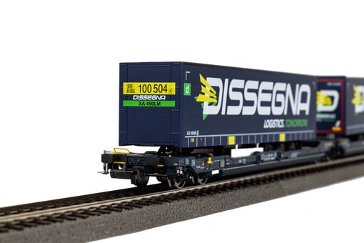 Piko Taschenwagen T3000e Cemat mit 2 "Dissegna" Trailern SBB VI Artikelnummer: 24600 Exklusive Angebote