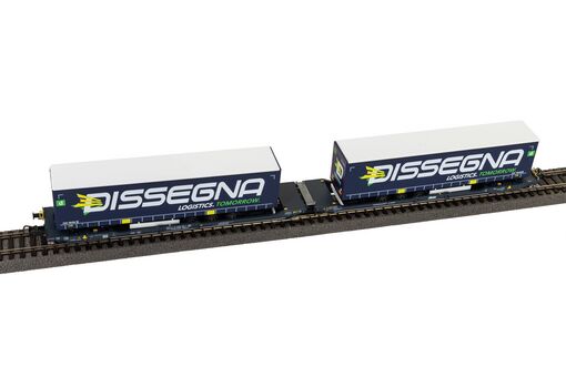 Piko Taschenwagen T3000e Cemat mit 2 "Dissegna" Trailern SBB VI Artikelnummer: 24600 Exklusive Angebote